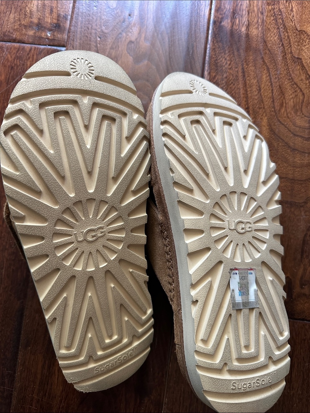UGG Goldenstar Cross Slide Chestnut Sz 9 - Picture 5 of 5